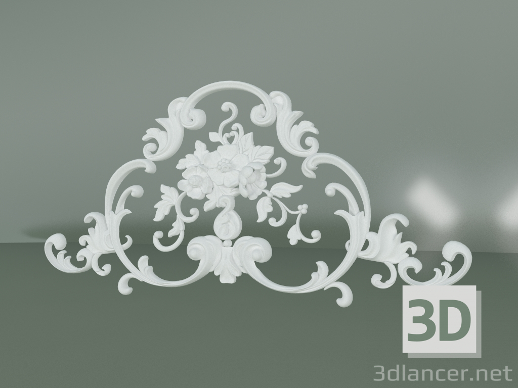 Modelo 3d Elemento de decoração de estuque ED025 - preview