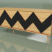 3d model Chest of drawers Granny Woo (black, light veneer) - preview