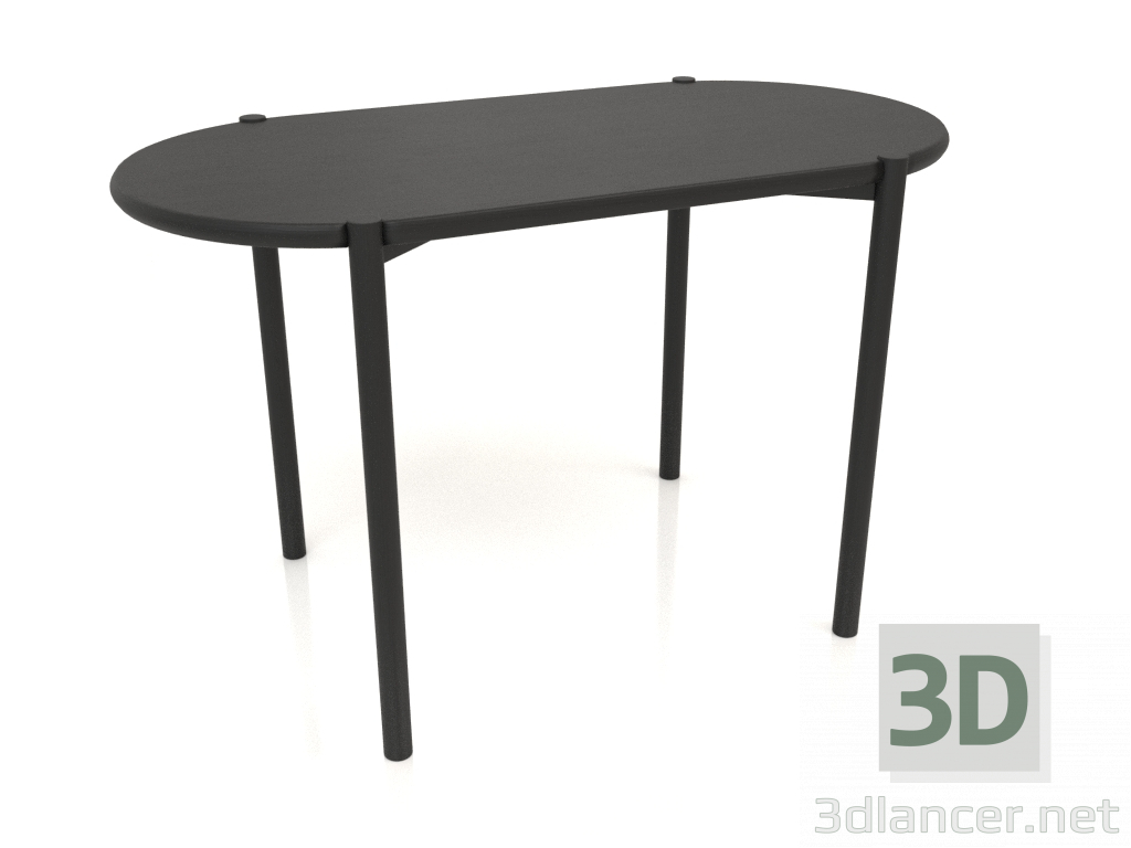 3d model Mesa de comedor DT 08 (extremo redondeado) (1215x624x754, madera negra) - vista previa