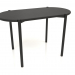 Modelo 3d Mesa de jantar DT 08 (extremidade arredondada) (1215x624x754, madeira preta) - preview