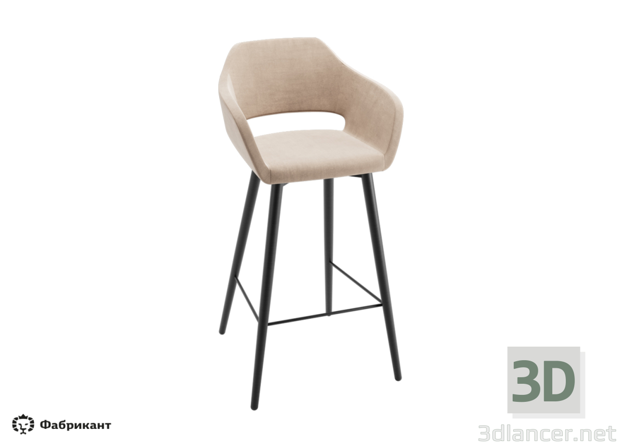 3d model Silla Balun bar - vista previa