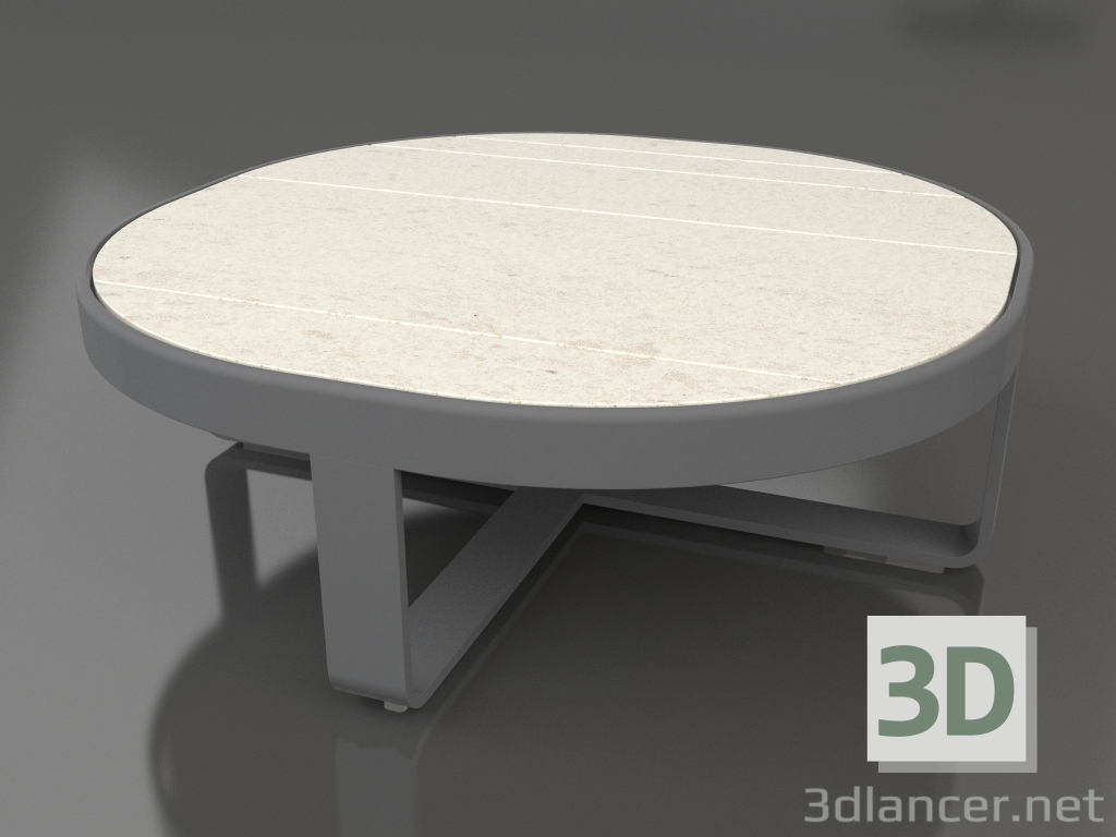 3D Modell Runder Couchtisch Ø90 (DEKTON Danae, Anthrazit) - Vorschau