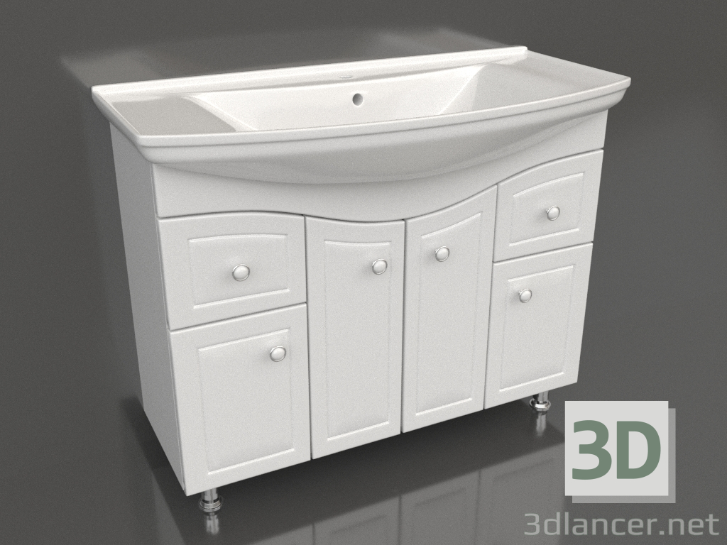 3d model Floor cabinet 105 cm (FR0110) - preview