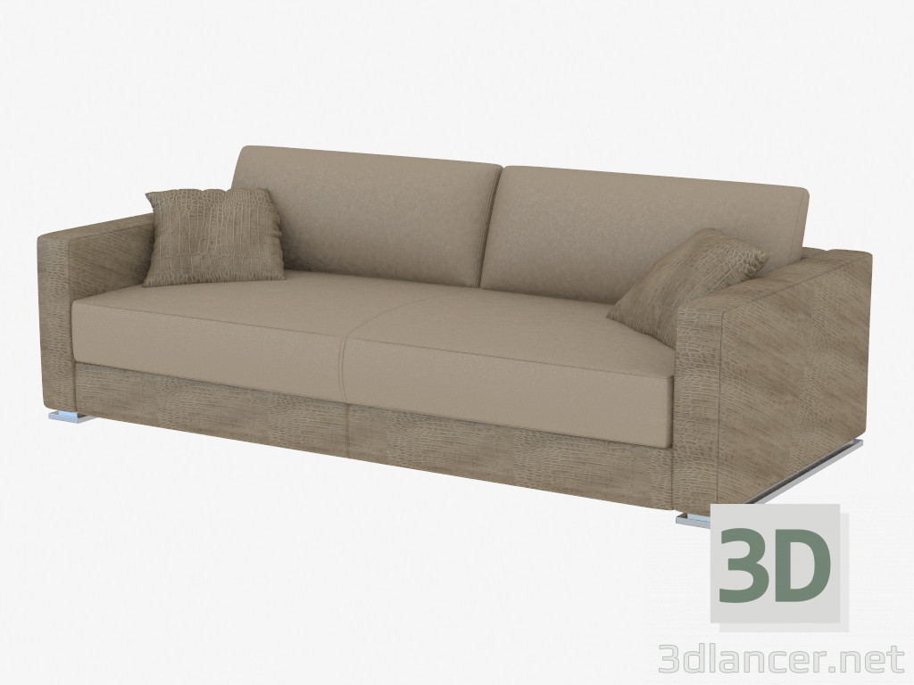 3d model Sofá doble de cuero Cassandra (220) - vista previa