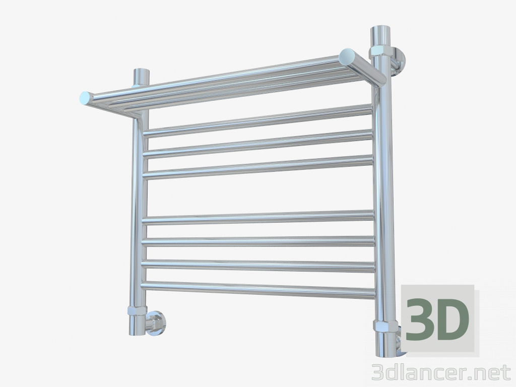 3d model Heated towel rail Bohemia with a shelf (500x500) - preview