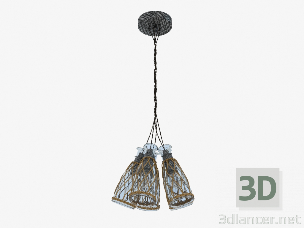 3D Modell Pendelleuchte RAPPE (H099-05-B) - Vorschau