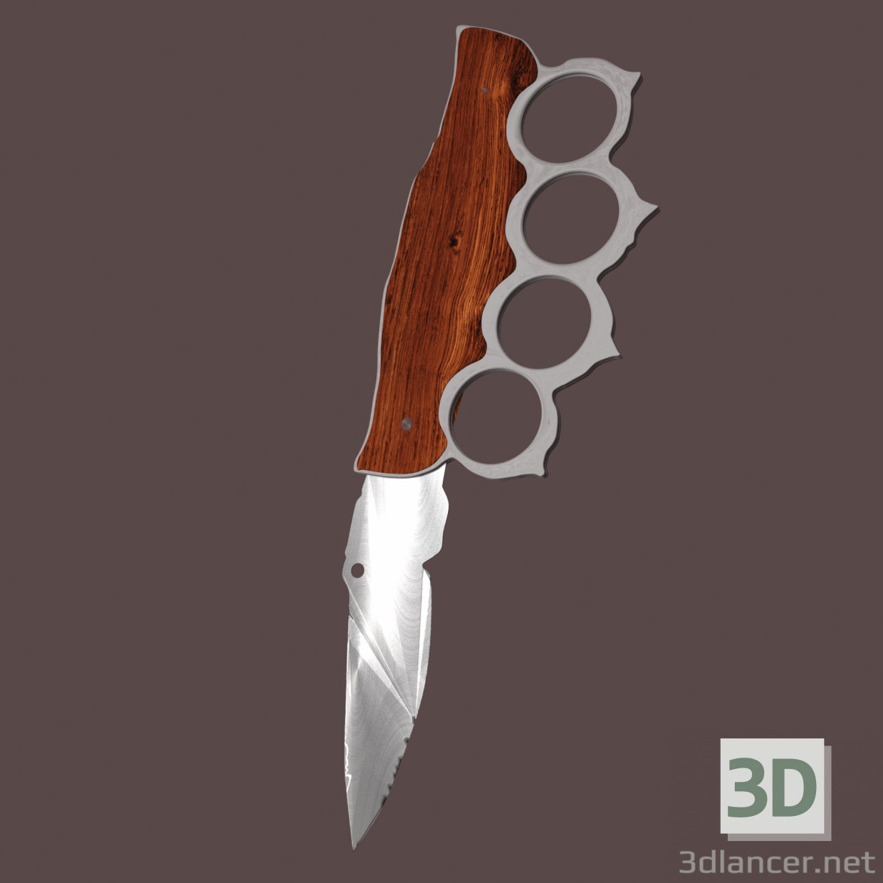 3d model Cuchillo / Nudillos de latón - vista previa