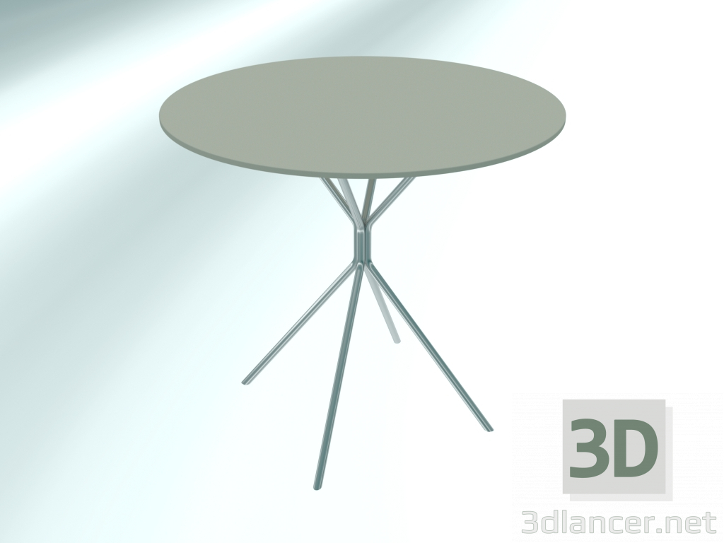 Modelo 3d Mesa redonda média (RH20 Chrome G3, Ø800 mm, H740 mm) - preview