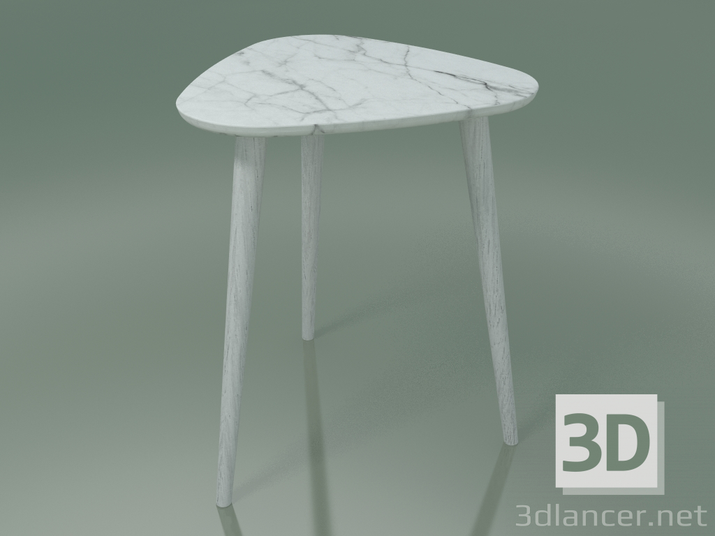 3d model Mesa auxiliar (244, mármol, blanco) - vista previa