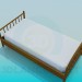 3d model Single bed with mattress - preview