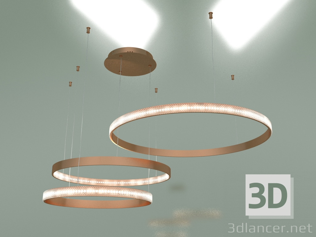 modello 3D Lampada a sospensione 90175-3 (rame) - anteprima