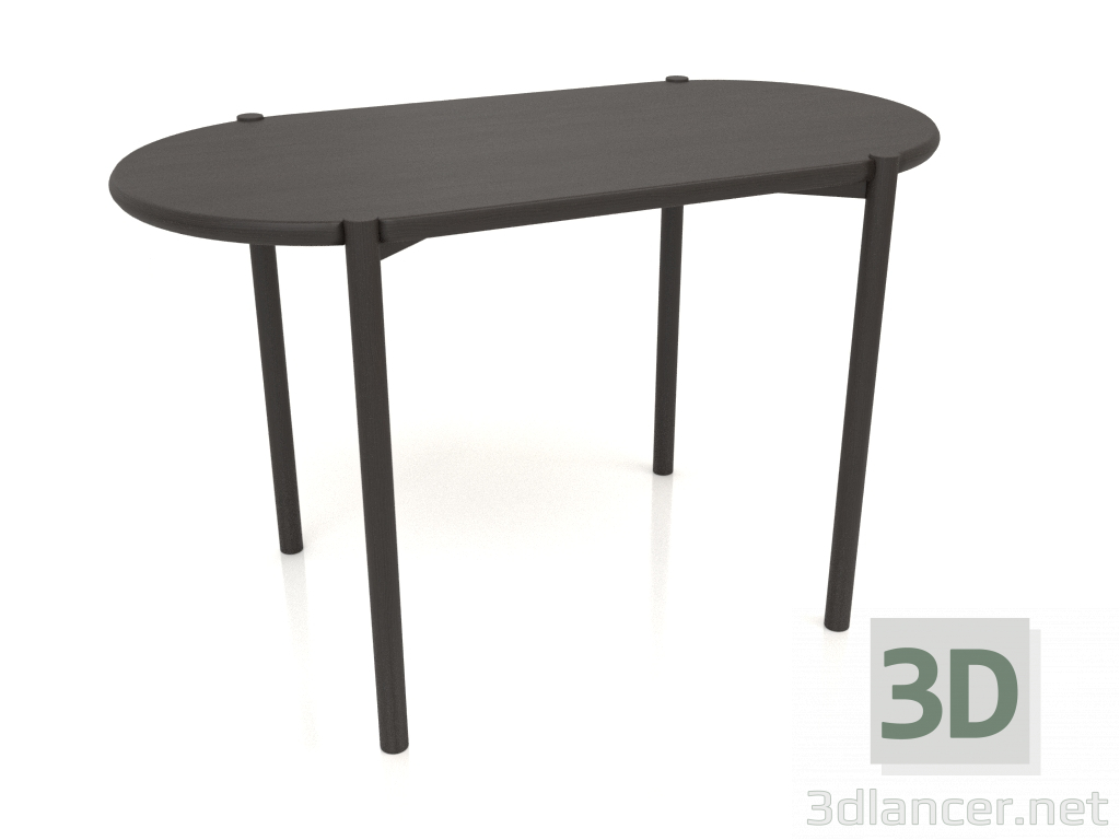 3d model Mesa de comedor DT 08 (extremo redondeado) (1215x624x754, madera marrón oscuro) - vista previa