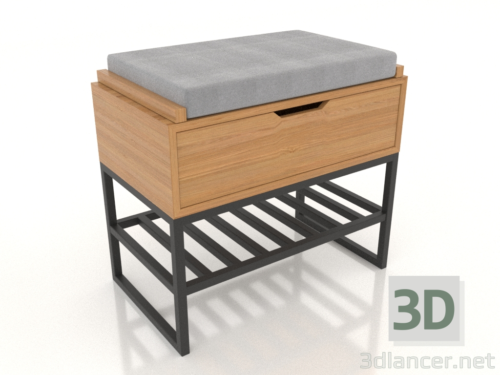 3D Modell Bank (Natureiche) - Vorschau