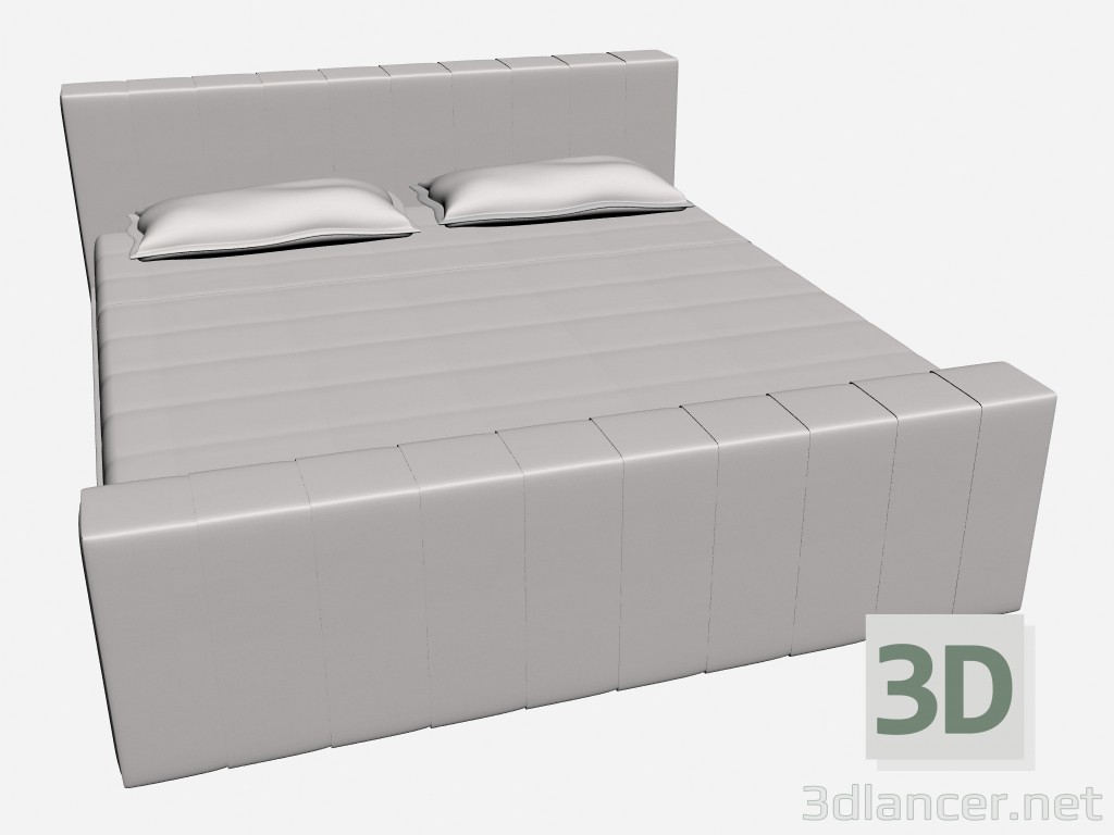 modello 3D Letto doppia astor - anteprima