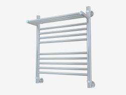 Heated towel rail Bohemia with shelf (600x500)