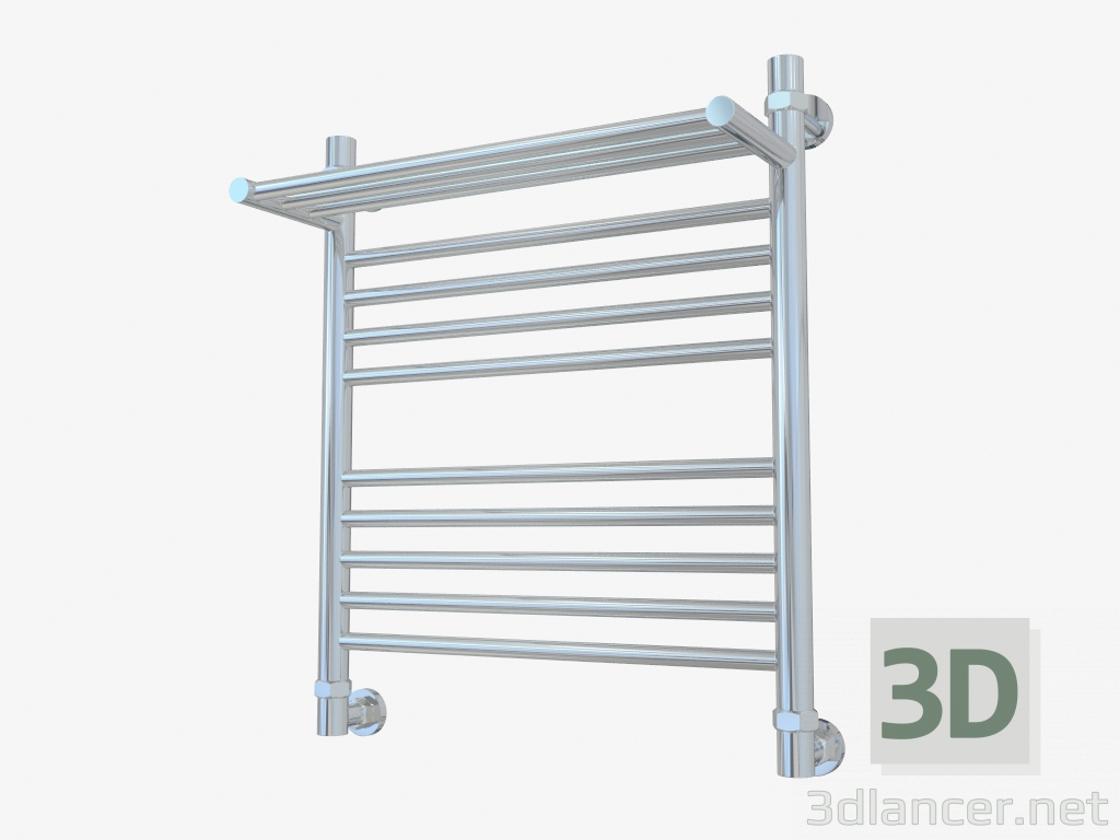 3d model Heated towel rail Bohemia with shelf (600x500) - preview