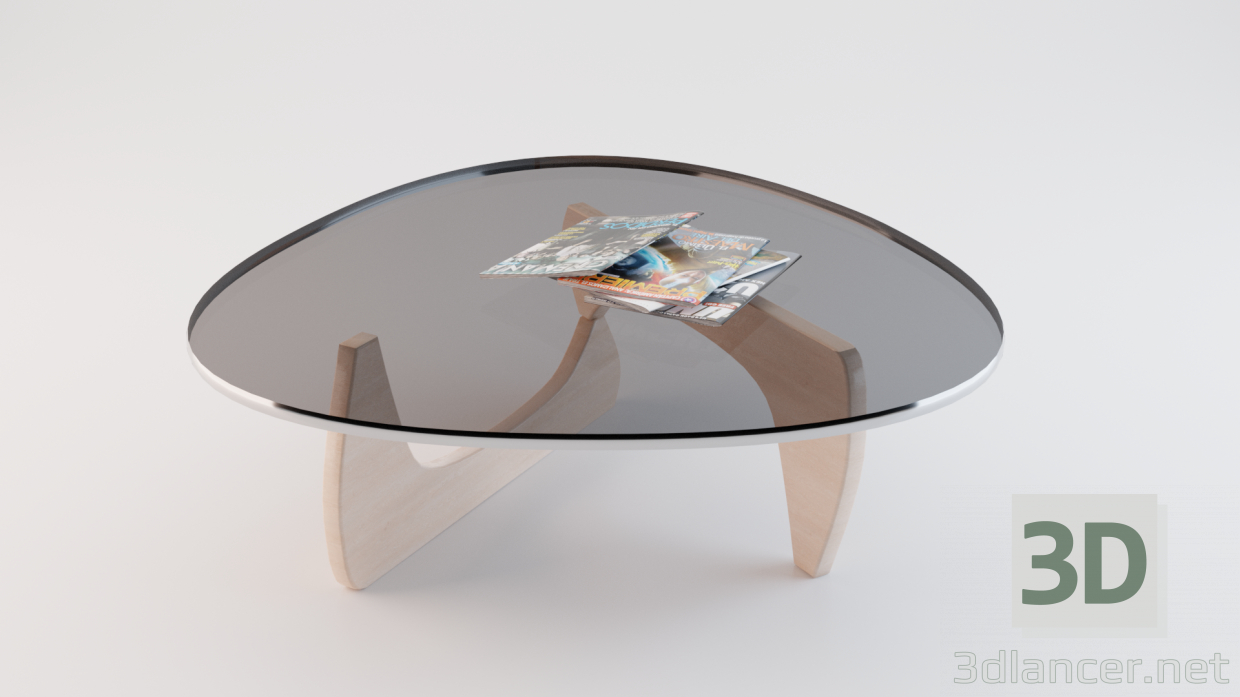 3d model Table (Vitra White Coffee Table) - preview