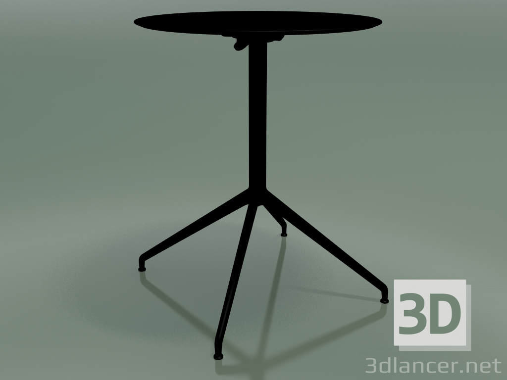 3d model Round table 5743 (H 72.5 - Ø59 cm, unfolded, Black, V39) - preview