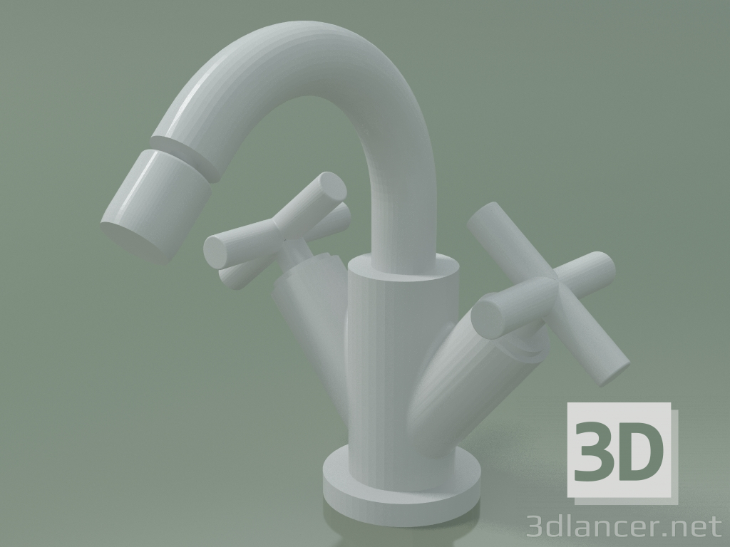 modello 3D Miscelatore bidet monoforo con scarico (24510892-10) - anteprima