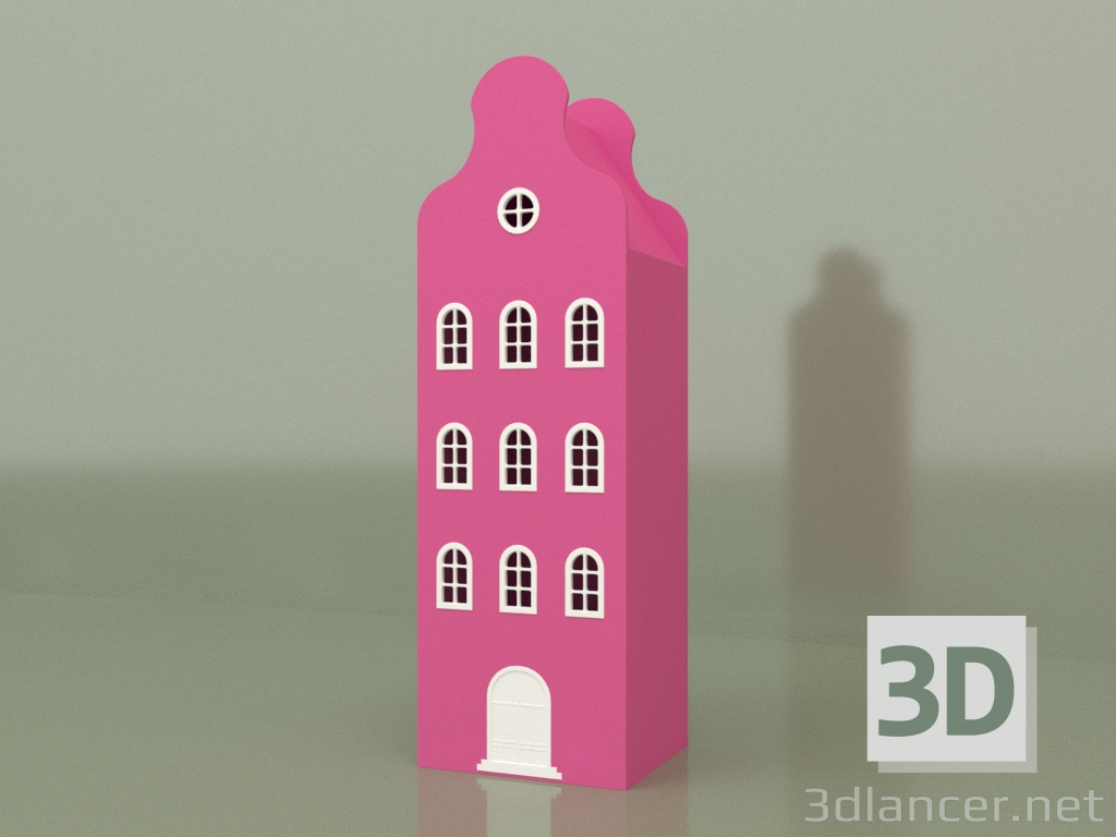 3d model Wardrobe-lodge ASH-2 (Pink) - preview