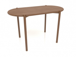 Table à manger DT 08 (extrémité arrondie) (1215x624x754, bois brun clair)