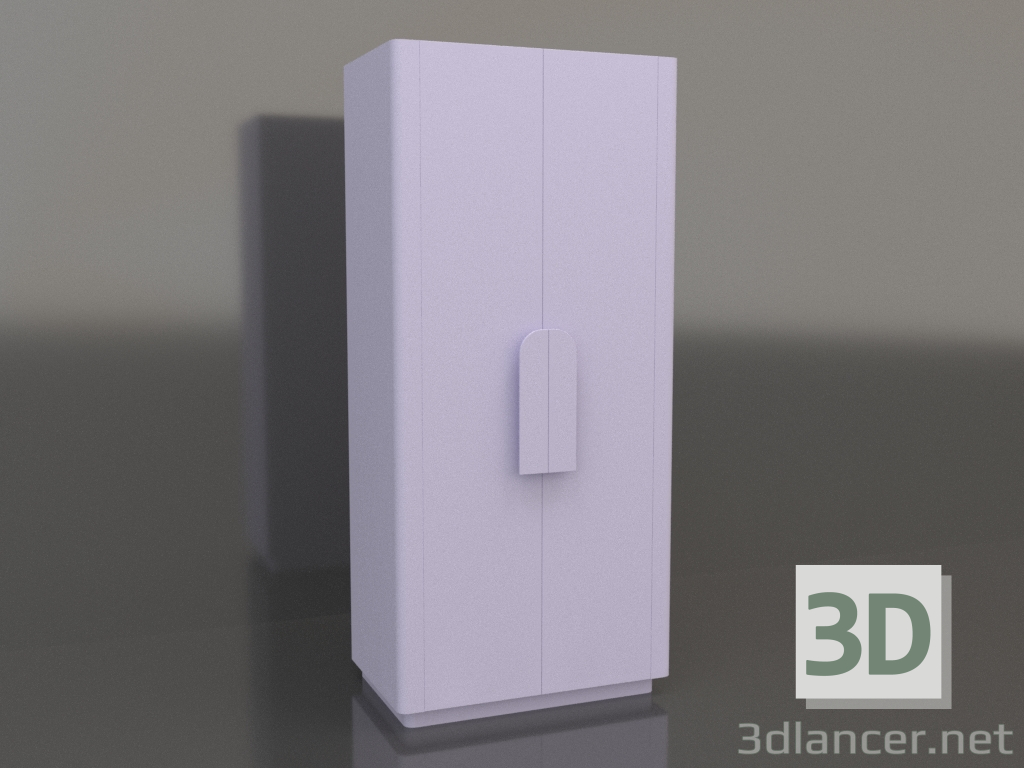 3d model Wardrobe MW 04 paint (option 2, 1000x650x2200, lilac) - preview