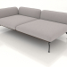 3d model Sofa module 2.5 seater deep with armrest 110 on the left (leather upholstery on the outside) - preview