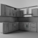 Muebles de cocina 3D modelo Compro - render