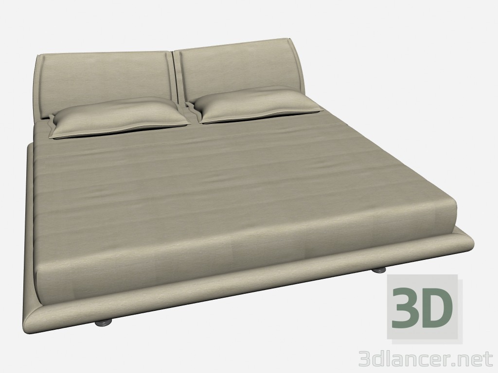 modello 3D Letto doppia bristol - anteprima