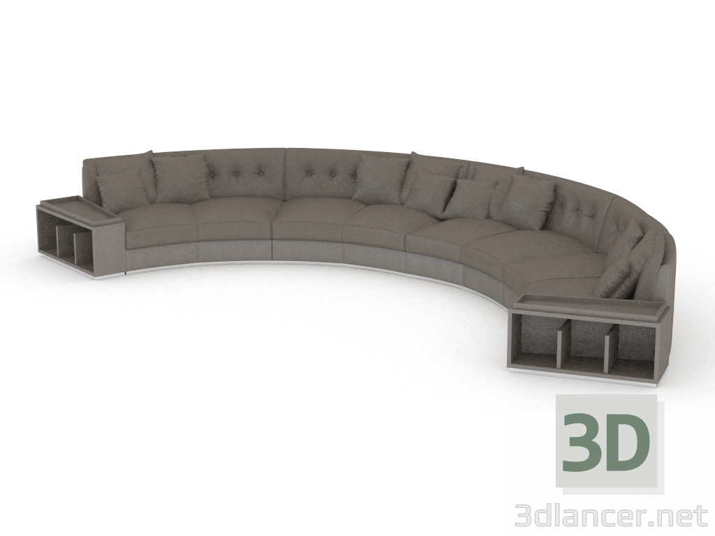 Modelo 3d Sofá semicircular Circus (604) - preview