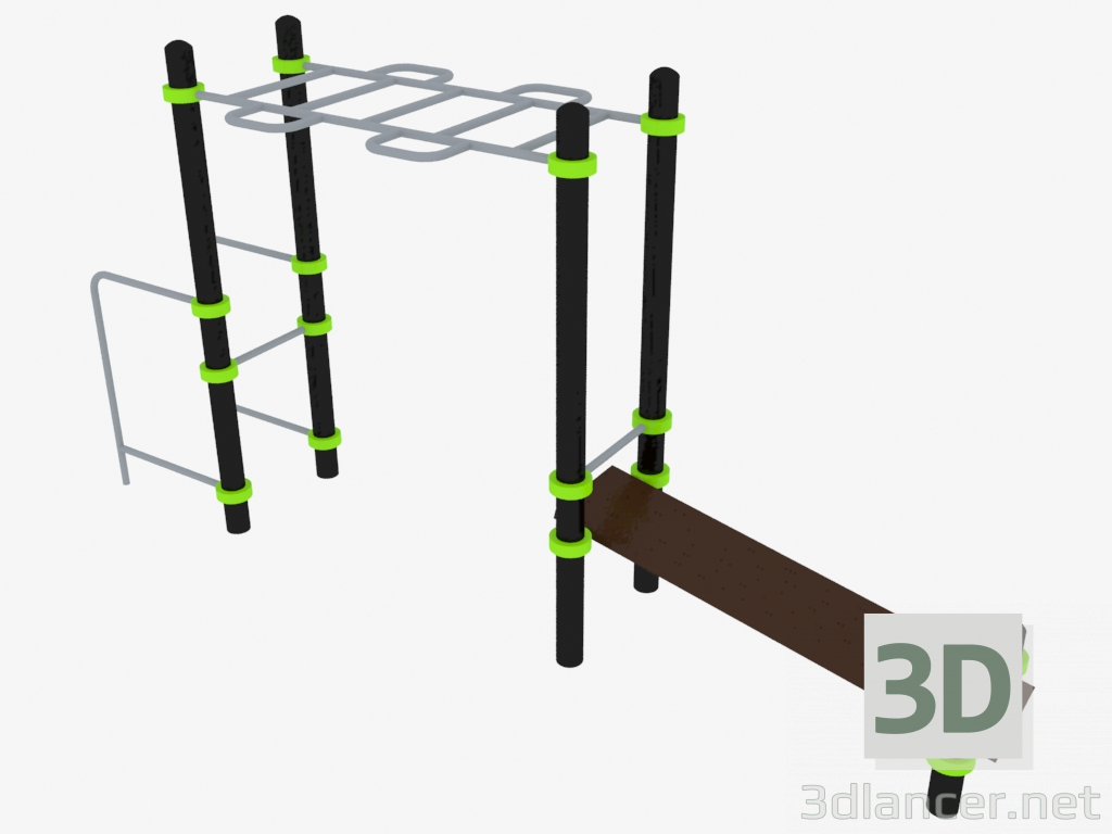 3d model Complejo deportivo (W0016) - vista previa