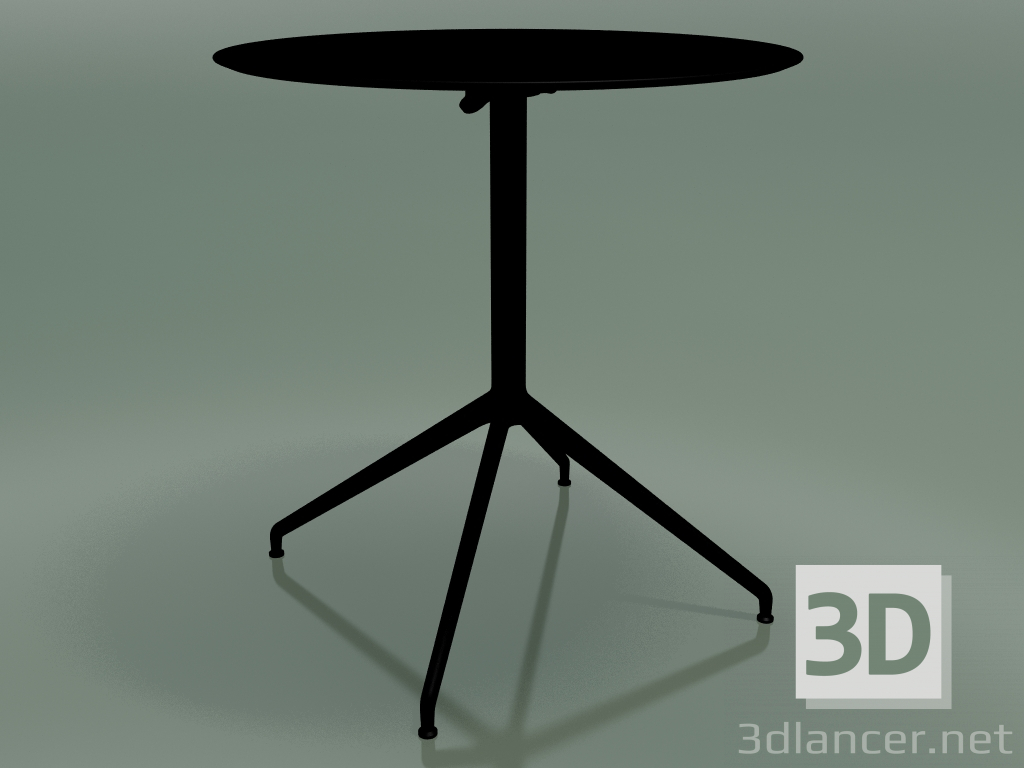 3d модель Стіл круглий 5744 (H 72,5 - Ø69 cm, розкладений, Black, V39) – превью