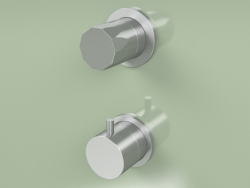 Thermostatic mixer set with 1 shut-off valve (15 48, AS)