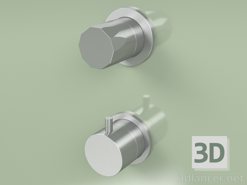 3D Modell Thermostatmischer mit 1 Absperrventil (15 48, AS) - Vorschau