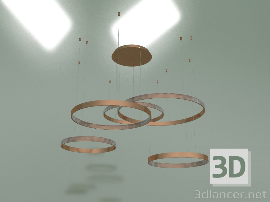 modello 3D Lampada a sospensione 90175-5 (rame) - anteprima