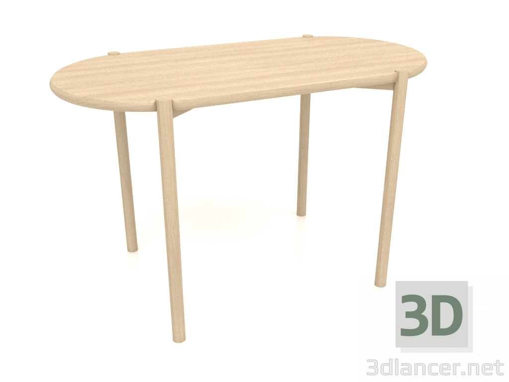 3d model Mesa de comedor DT 08 (extremo redondeado) (1215x624x754, blanco madera) - vista previa