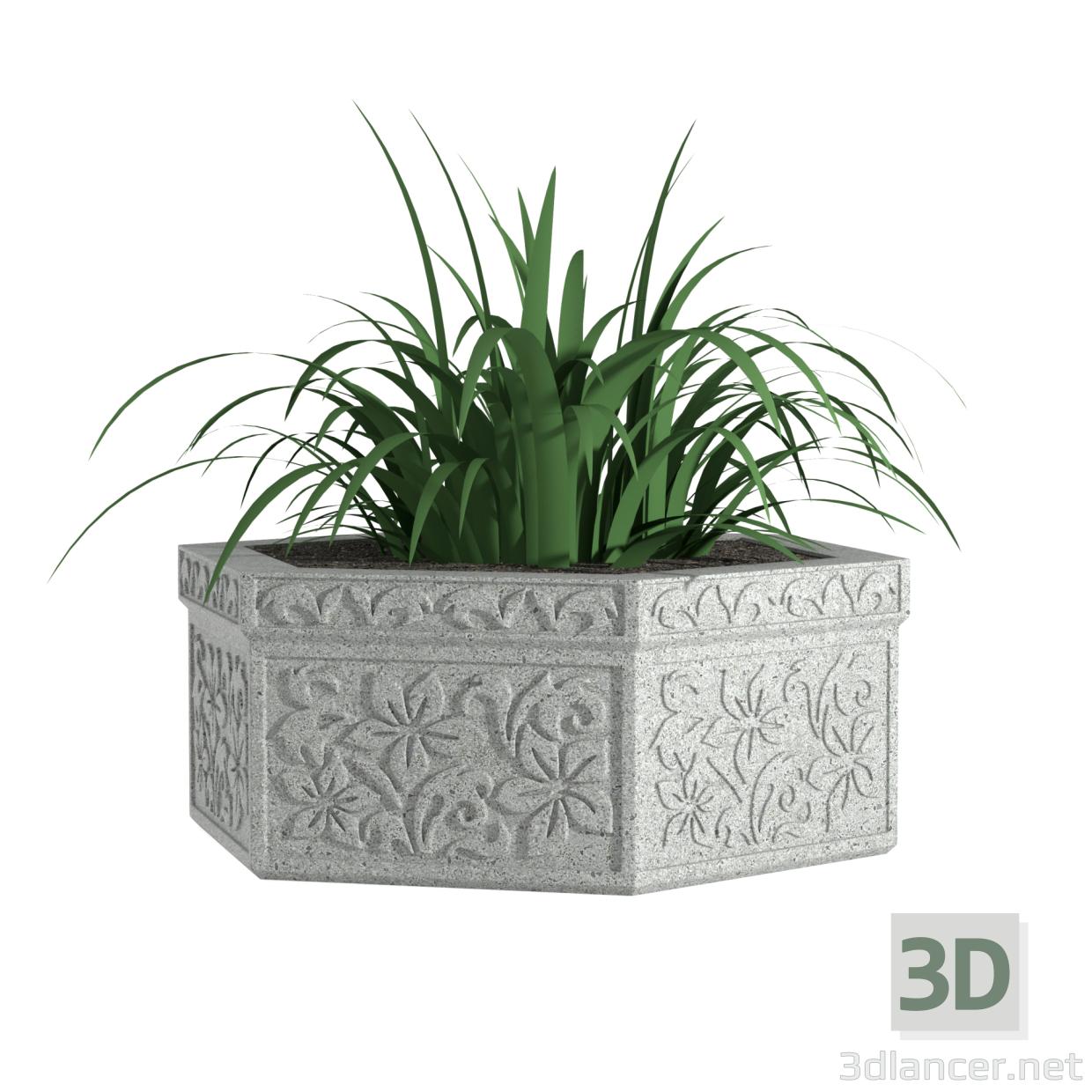 modello 3D di Vaso da fiori K4 comprare - rendering