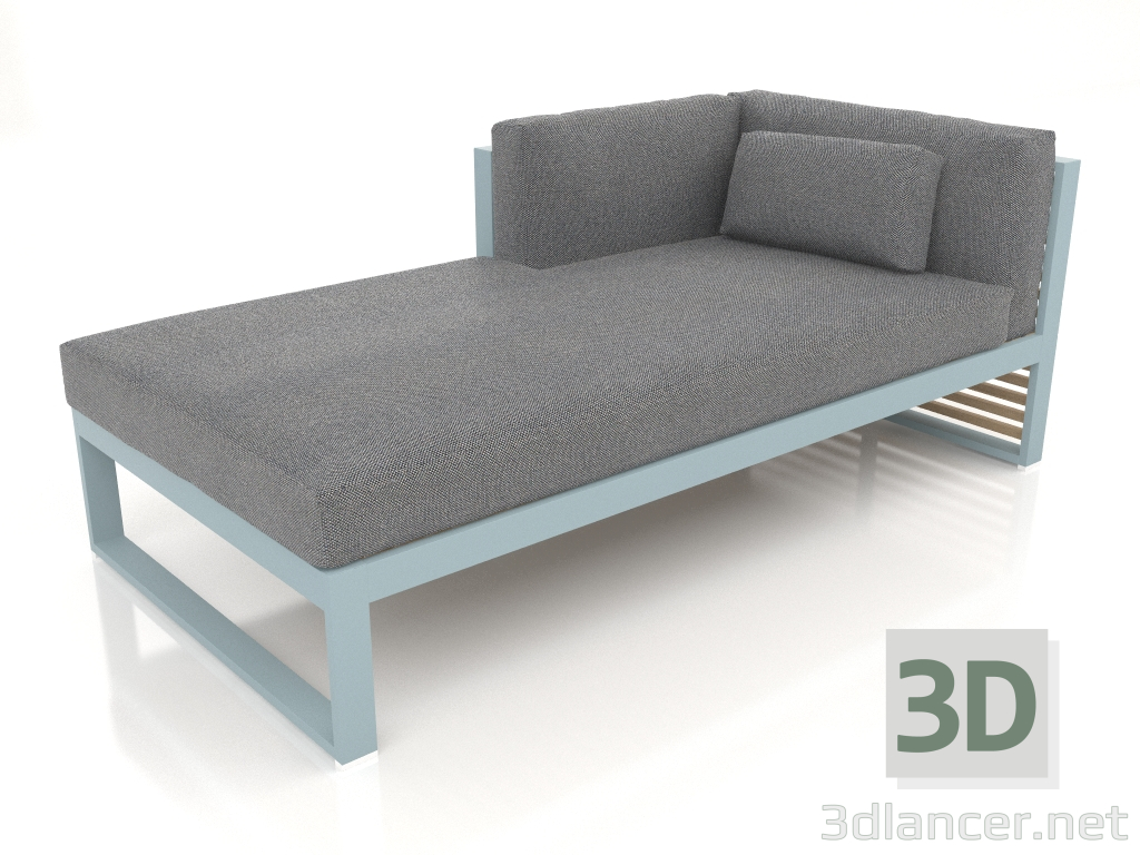 3d model Modular sofa, section 2 left (Blue gray) - preview