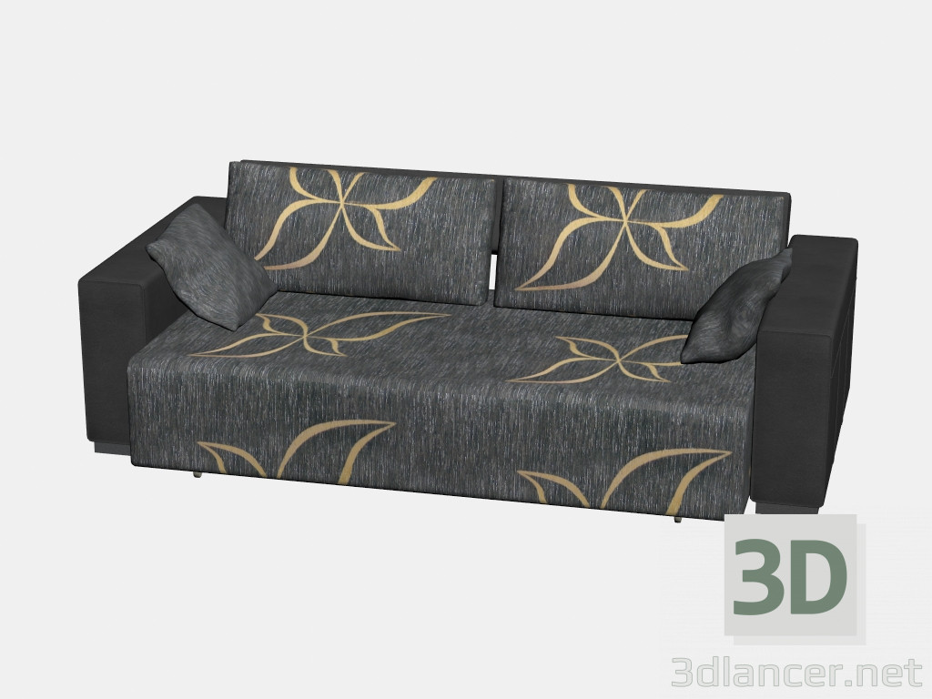 3d model Sofá cama (variante II con los amortiguadores, 247h130) Venus - vista previa