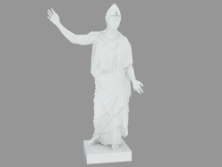 Sculpture en porcelaine Athena Pallas de Velletri