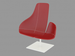 Armchair with high leg