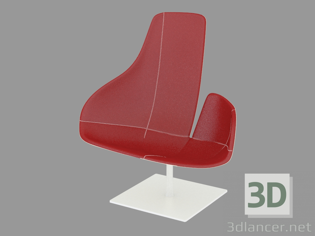 3d model Sillón con pierna alta - vista previa