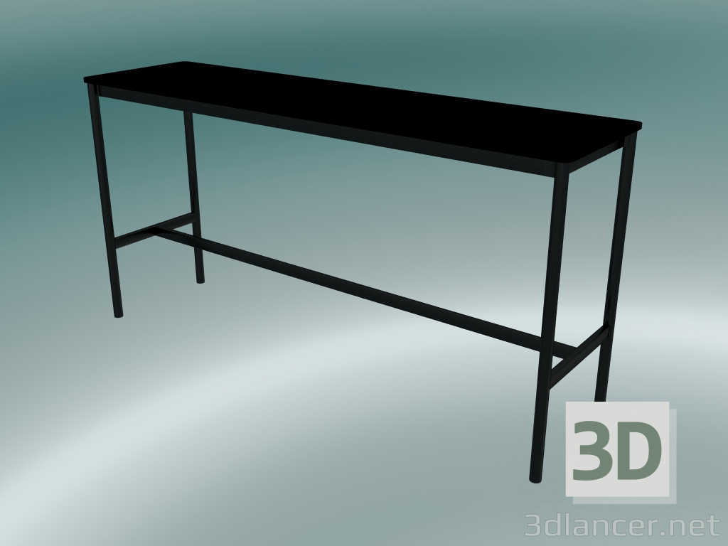 Modelo 3d Mesa retangular alta 50x190x95 (preto) - preview