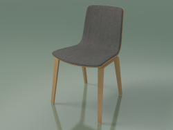 Silla 3938 (4 patas de madera, moldura frontal, roble)