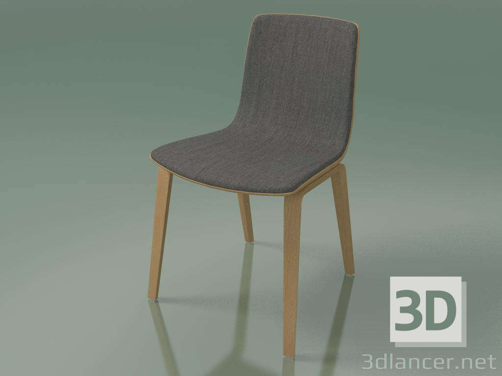 3d model Silla 3938 (4 patas de madera, moldura frontal, roble) - vista previa