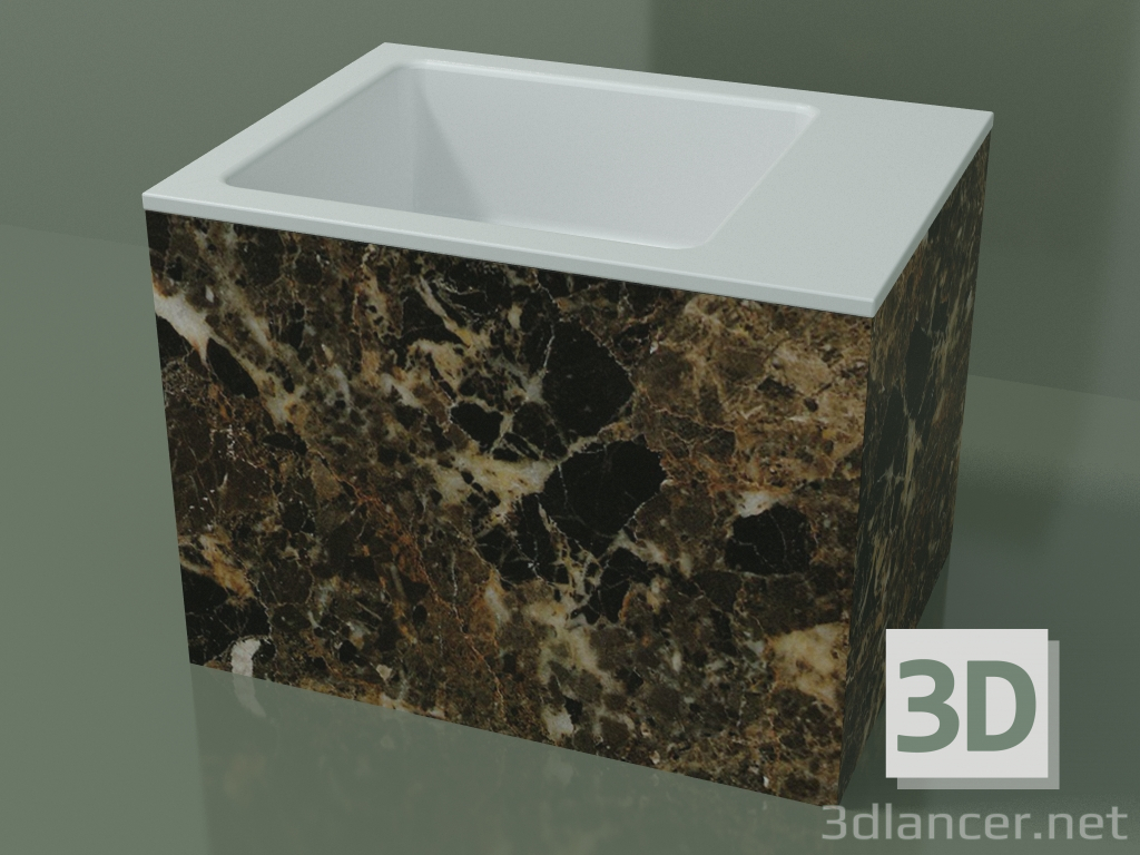 3d model Lavabo sobre encimera (01R122102, Emperador M06, L 48, P 36, H 36 cm) - vista previa