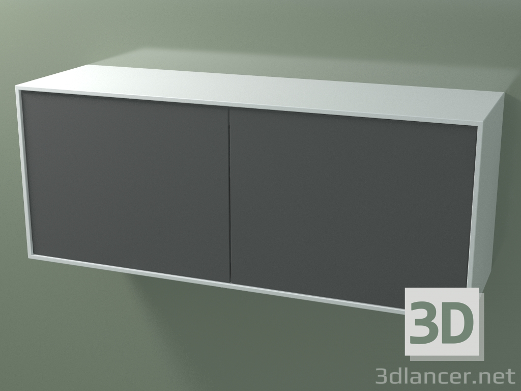 modello 3D Scatola doppia (8AUEBA03, Glacier White C01, HPL P05, L 120, P 36, H 48 cm) - anteprima