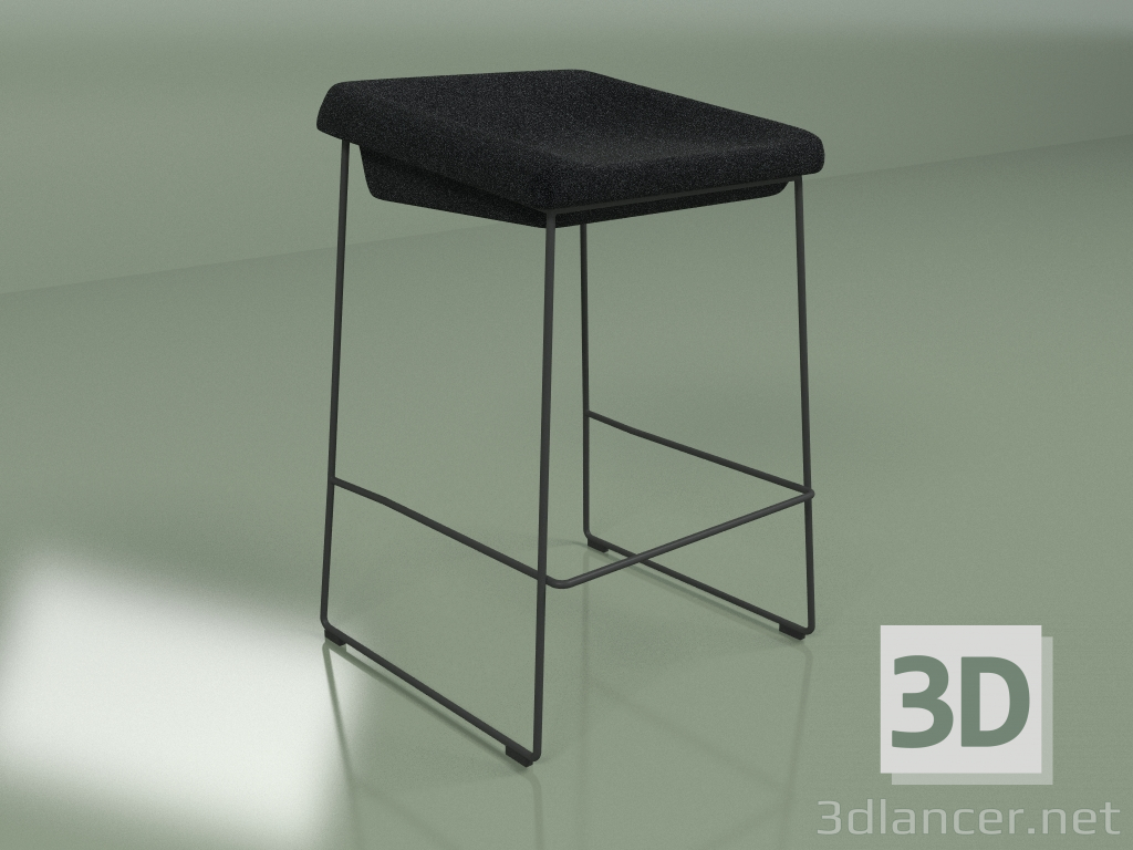 3d model Semi-bar chair Coin (black) - preview