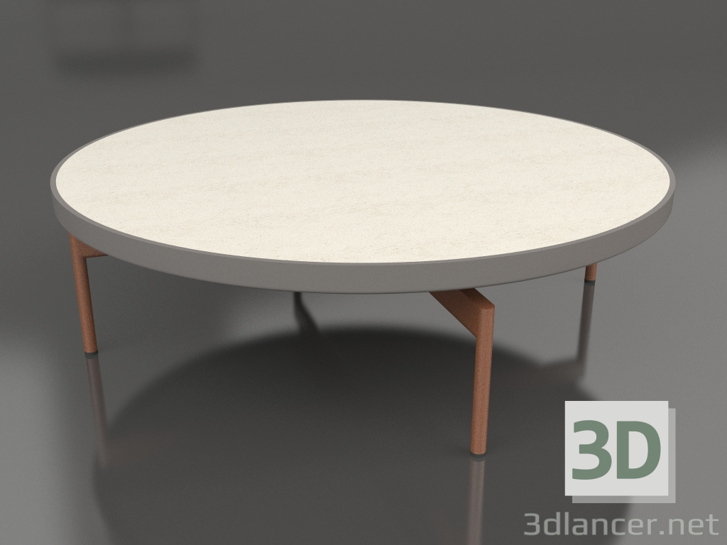 3d модель Стіл журнальний круглий Ø120 (Quartz grey, DEKTON Danae) – превью