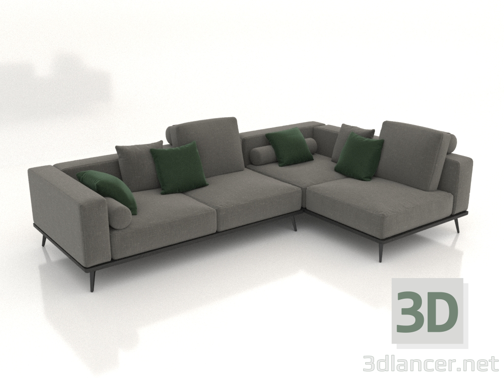 3d model Blokus sofa module (CL 2 CR 2) - preview